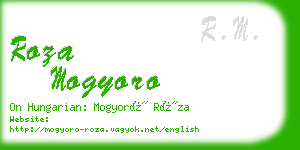 roza mogyoro business card